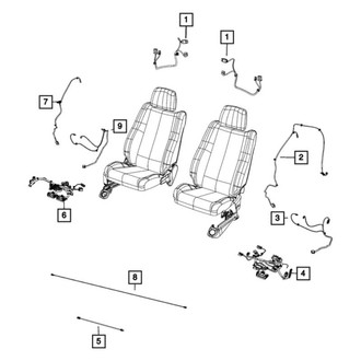 Mopar® - Driver Side Seat Back Wiring