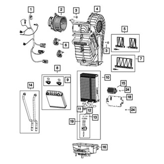 Jeep OE - Rear HVAC Heater Hose Outlet Tube