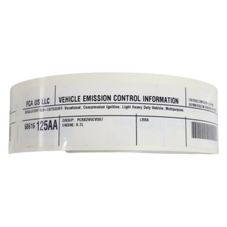 Mopar® - Vehicle Emission Control Information Label