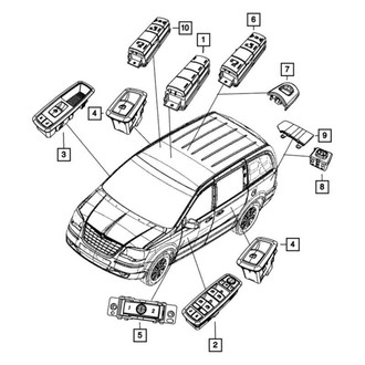 Ram OE - Front Left Door Window Switch