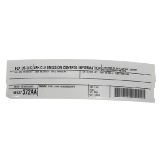 Mopar® - Vehicle Emission Control Information Label