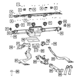 Jeep OE - Front Right Inner Dashboard Air Vent