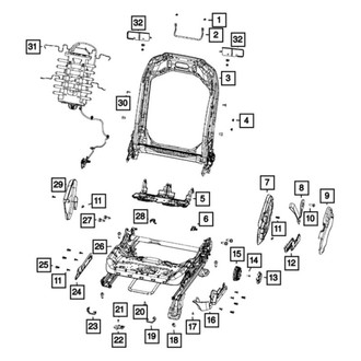 Jeep OE - Front Left Seat Back Recliner Adjustment Handle