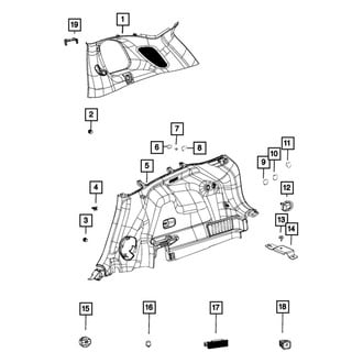 Mopar® - Driver Side Quarter Panel Trim Cap