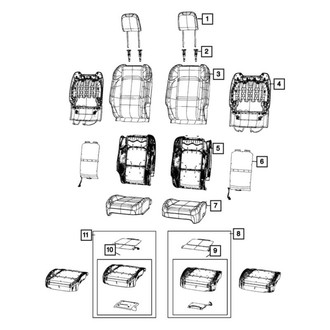 Jeep OE - Front Right Seat Back Panel