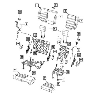 Mopar® - Rear Seat Cushion Cover