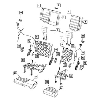 Jeep OE - Rear Right Seat Cover