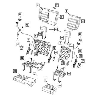 Jeep OE - Rear Right Seat Cover