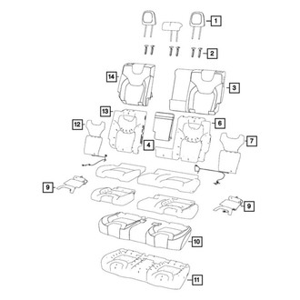 Jeep OE - Rear Center Headrest