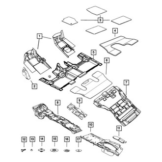 Jeep OE - Rear Right Floor Storage Compartment Lid