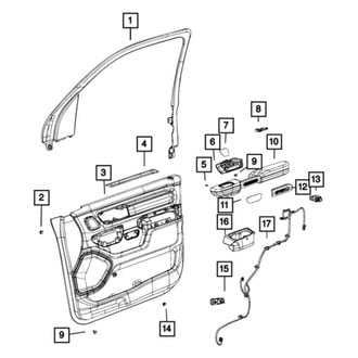Mopar® - Front or Rear Passenger Side Door Armrest