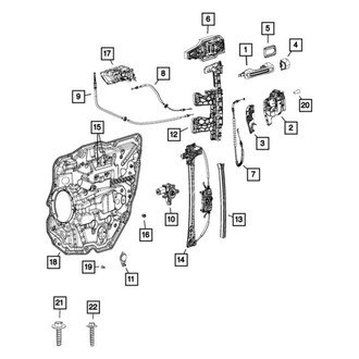Ram OE - Front Right Exterior Door Handle Cover