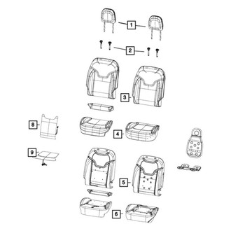 Mopar® - Front Driver Side Seat Back Cover