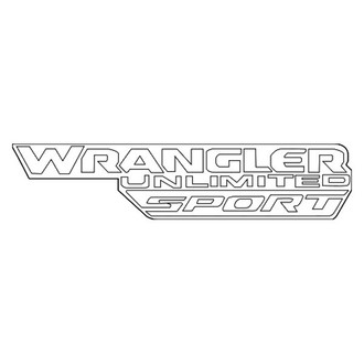 Mopar® - "Wrangler Unlimited Sport" Black / Diesel Gray Fender Decal