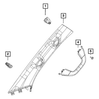 Jeep OE - Left Body A-Pillar Trim Panel