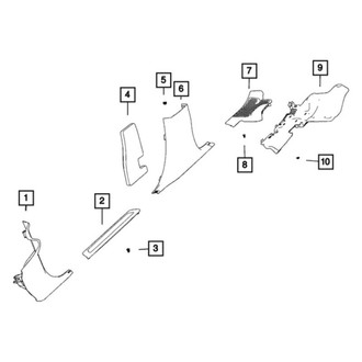 Mopar® - Front Passenger Side Liftgate Trim Scuff Plate