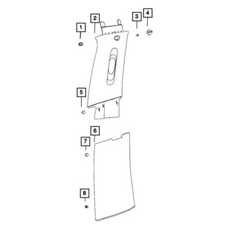 Jeep OE - Right Upper Door Pillar Post Trim Set