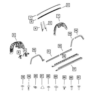 Mopar® - Wheel Flare Molding