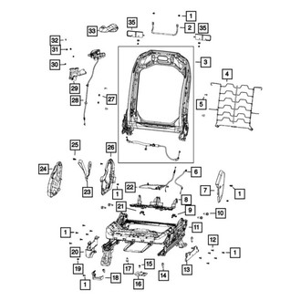 Jeep OE - Front Right Folding Seat Latch Release Handle Bezel