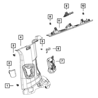 Jeep OE - Rear Right Forward Seat Belt Trim Bezel
