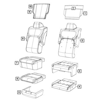 Ram OE - Front Center Seat Back Cushion Cover