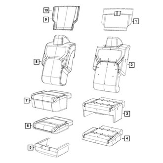 Ram OE - Front Center Seat Cover