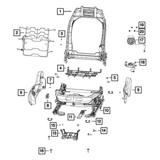 Jeep OE - Front Right Inner Seat Track Cover
