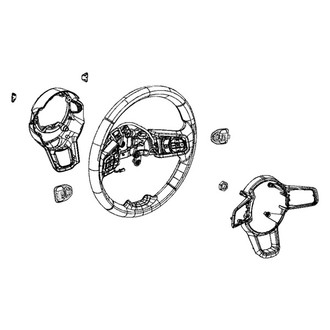 Mopar® - Black Upper Steering Wheel Bezel