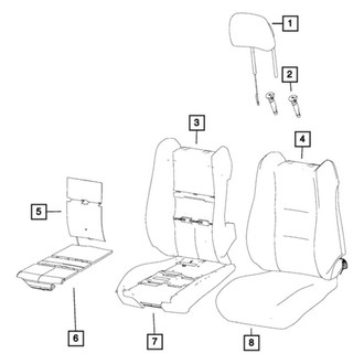 Mopar® - Front Driver Side Seat Back Cover