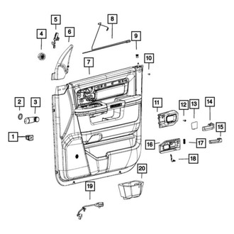 Mopar® - Front Driver Side Door Trim Panel