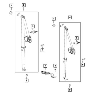 Mopar® - 2nd Row Seat Belt And Retractor