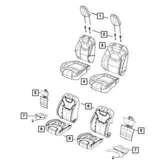 Mopar® - Front Driver Side Seat Back Cover