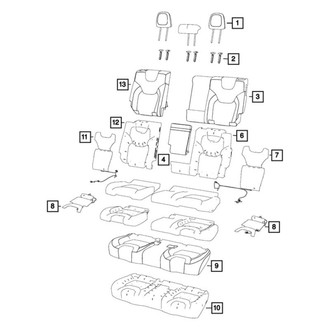 Jeep OE - Rear Right Seat Back Cushion Cover