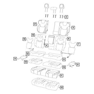 Jeep OE - Rear Left Seat Back Cushion Cover