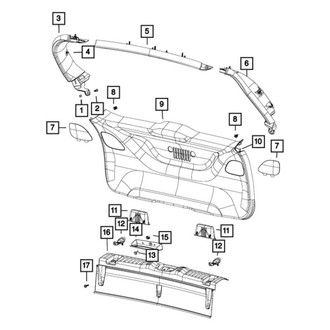 Mopar® - Upper Liftgate Trim Panel