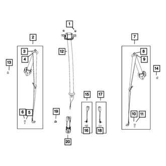 Mopar® - Center Shoulder Seat Belt