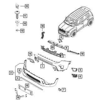 Mopar® - Front Upper Bumper Cover