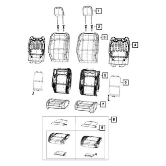 Jeep OE - Front Right Seat Back Cushion Cover