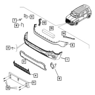 Jeep OE - Front Upper Bumper Cover