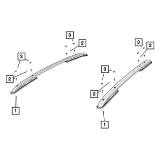 Jeep OE - Left Roof Luggage Carrier Side Rail
