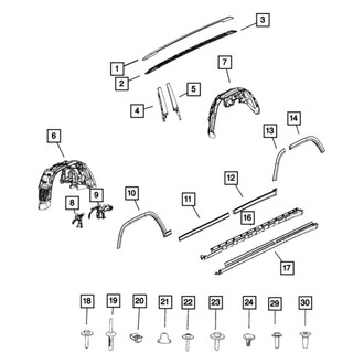 Mopar® - Wheel Flare Molding