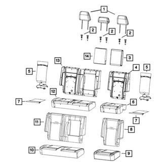 Ram OE - Rear Center Headrest