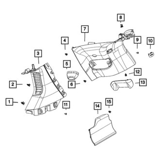 Jeep OE - Rear Left Rearward Seat Belt Trim Bezel