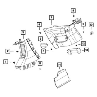 Jeep OE - Rear Right Upper Seat Belt Anchor Plate Cover