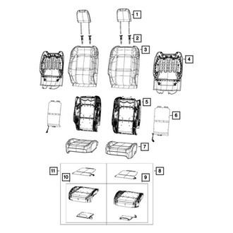 Jeep OE - Front Right Seat Back Cushion Cover
