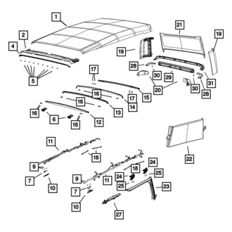 Jeep OE - Convertible Top Tonneau Cover