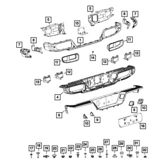 Jeep OE - Rear Bumper Cover