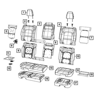 Ram OE - Rear Left Seat Back Cushion Cover