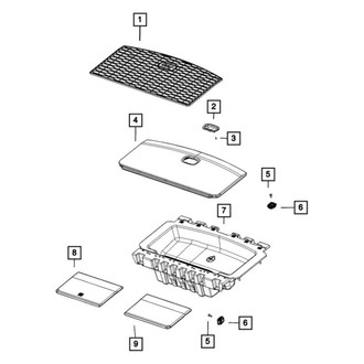 Mopar® - Rear Driver Side Cargo Area Cover