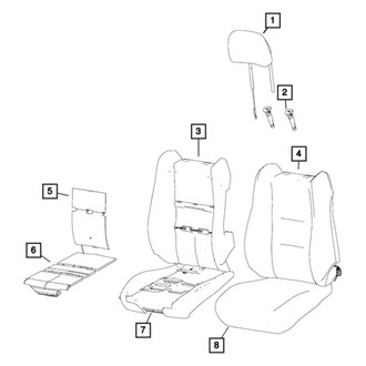 Dodge OE - Front Headrest
